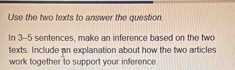 Solved: Use the two texts to answer the question. In 3-5 sentences ...