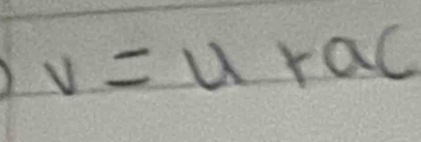 v=u+ac