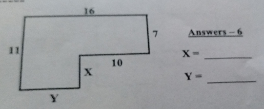 Answers - 6
_ X=
_
Y=