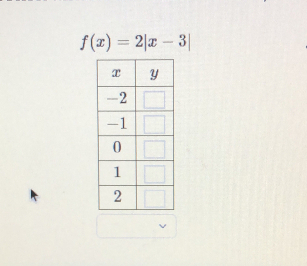 f(x)=2|x-3|
v