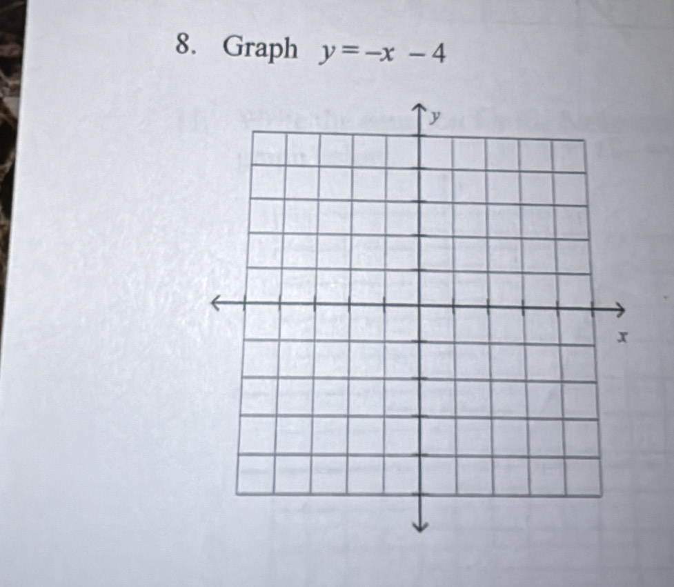 Graph y=-x-4