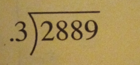 .3encloselongdiv 2889