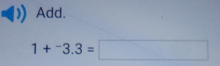 Add.
1+^-3.3=□