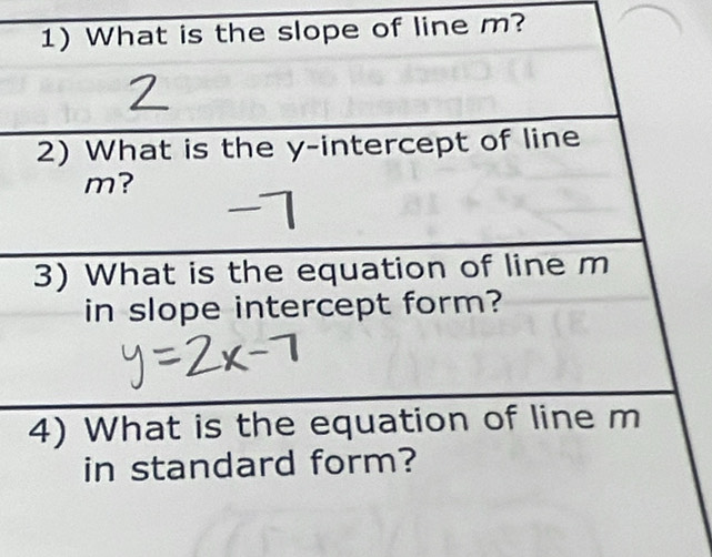 of line m?