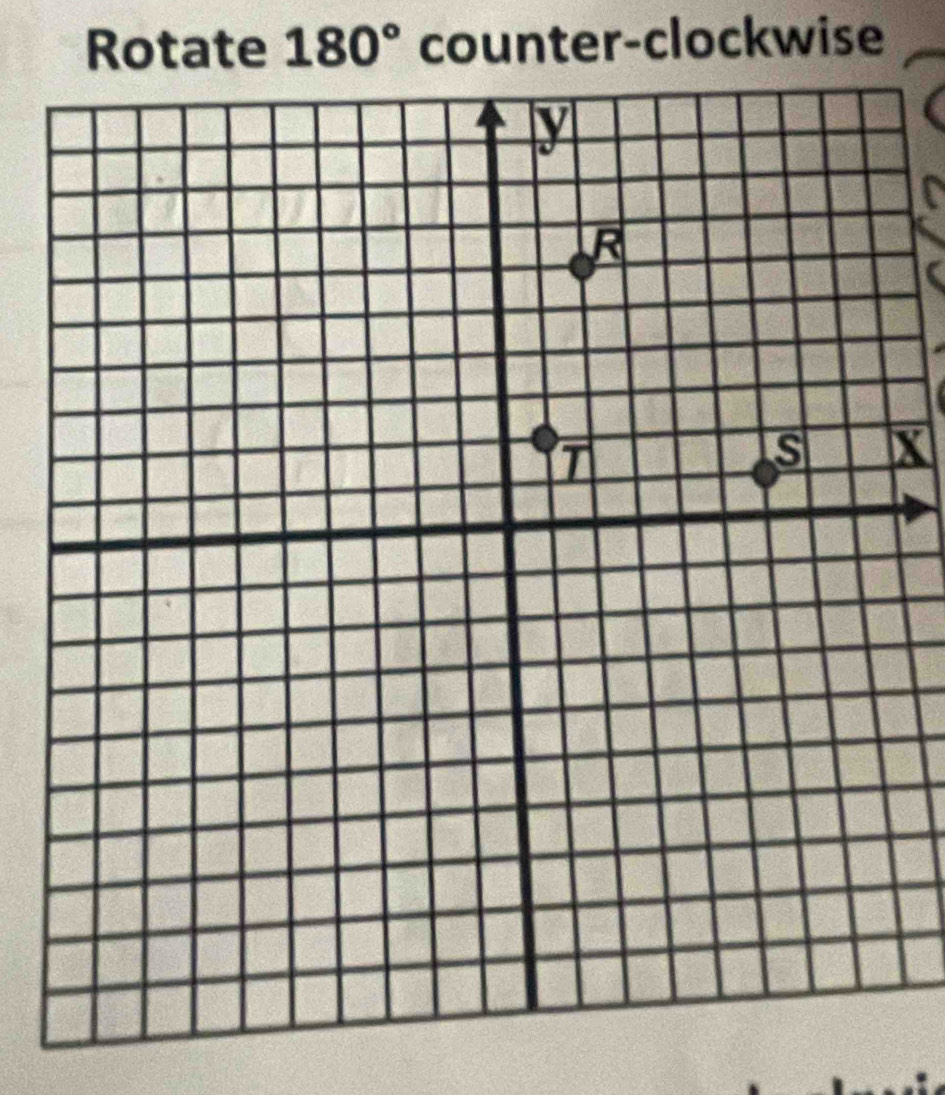 Rotate 180° counter-clockwise
x