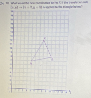 What would the new coordinates be for A' if the translation rule