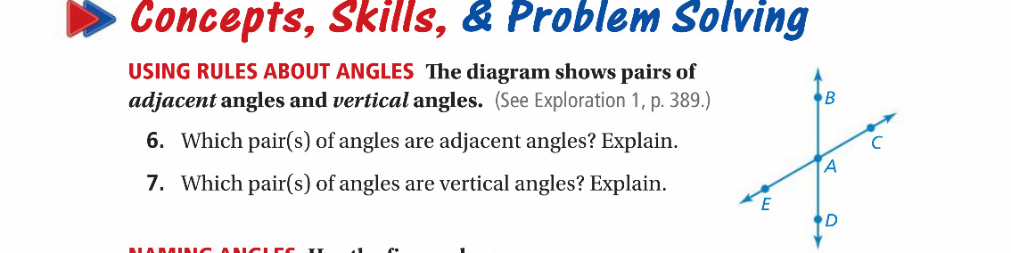 Solved: Concepts, Skills, & Problem Solving USING RULES ABOUT ANGLES ...