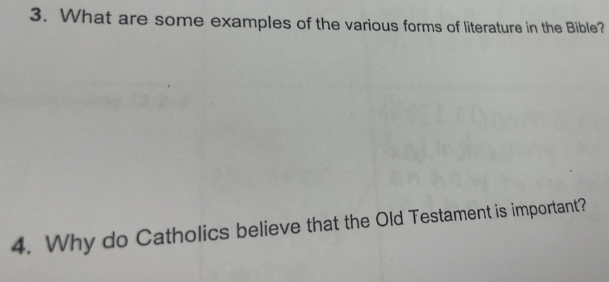 Gelöst:What are some examples of the various forms of literature in the ...