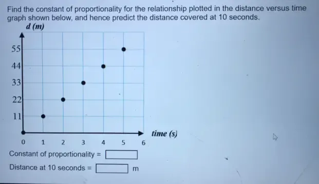 Solved: Find the constant of proportionality for the relationship ...