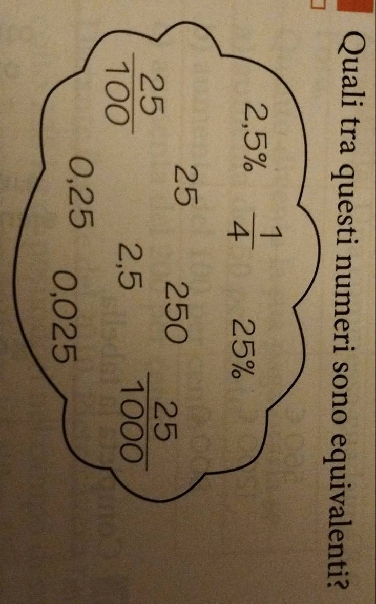 Quali tra questi numeri sono equivalenti?