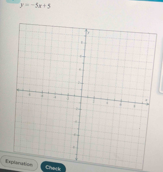 y=-5x+5
Etion Check