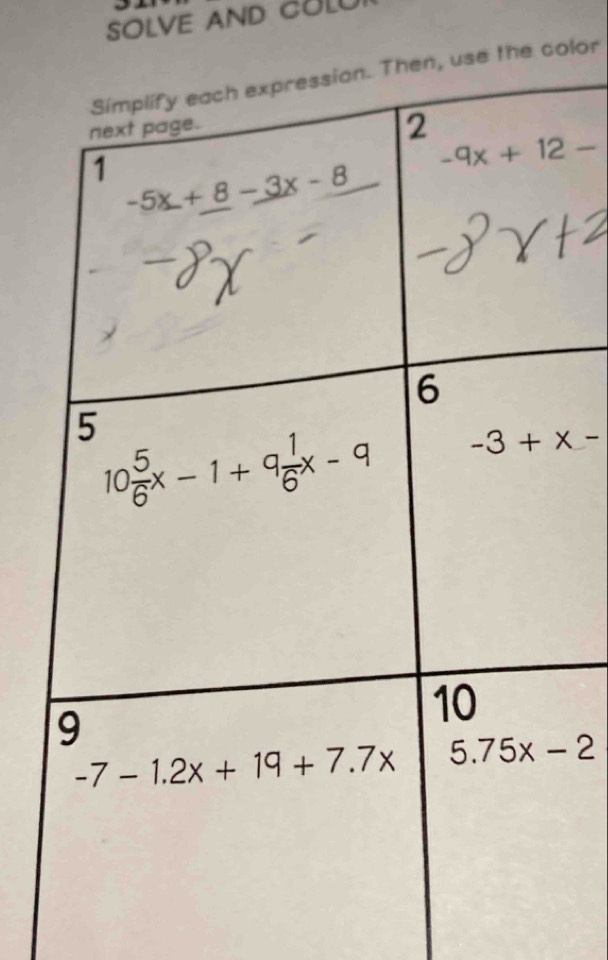 SOLVE AND CULU
color