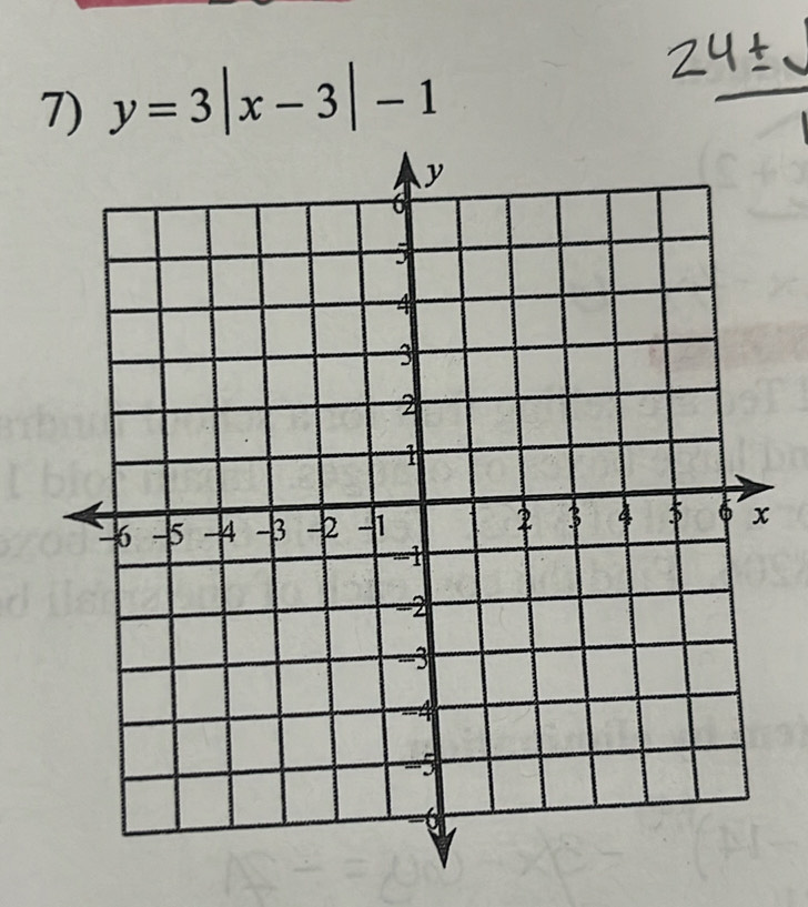 y=3|x-3|-1