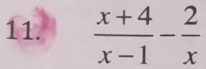  (x+4)/x-1 - 2/x 