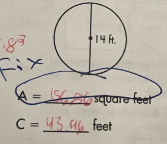 C= _feet