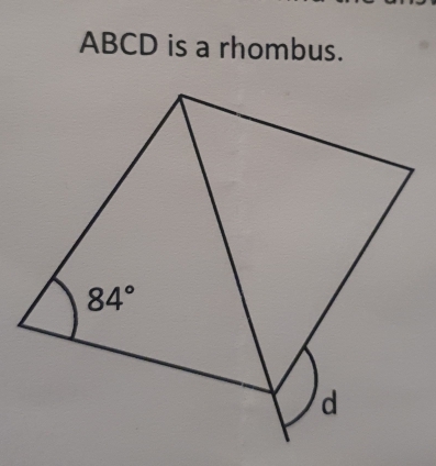 ABCD is a rhombus.