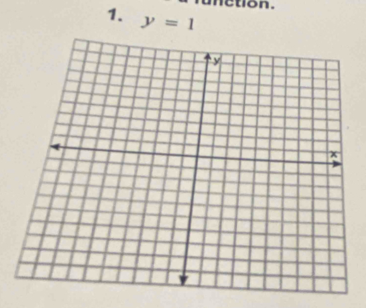 netion. 
1. y=1