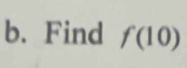 Find f(10)