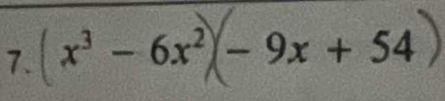 (x³ − 6x²) -9x+54