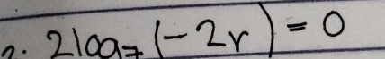 2log _7(-2r)=0