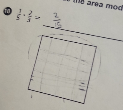 the area mod 
10  1/5 ·  2/3 =