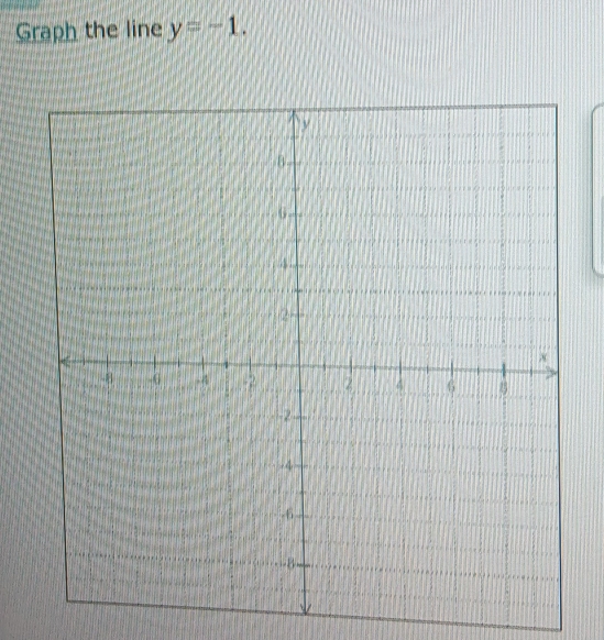 Graph the line y=-1.