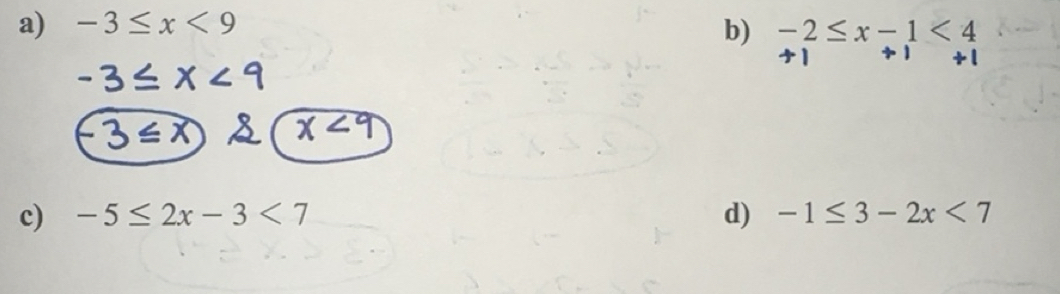 Solved: -3≤ x
