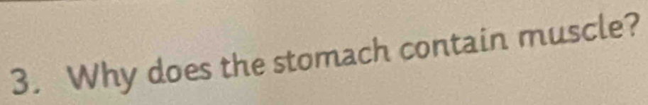 Why does the stomach contain muscle?