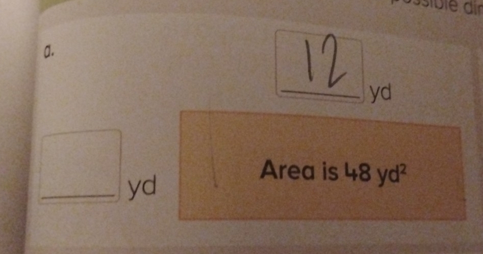 yd
_ yd
Area is 48yd^2