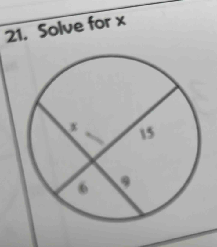 Solve for x