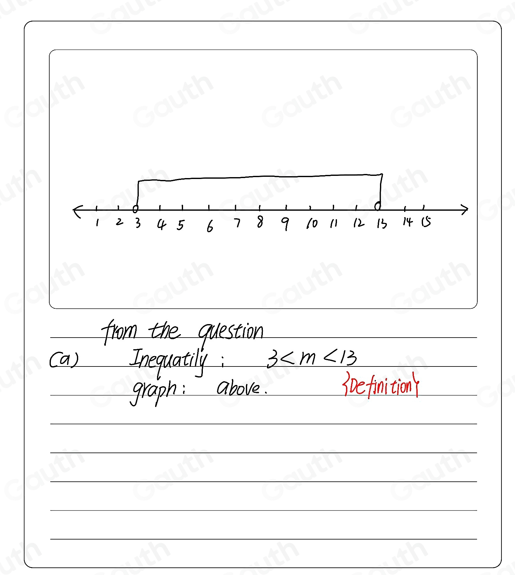 Solved: For each part below, write an inequality to represent the given ...