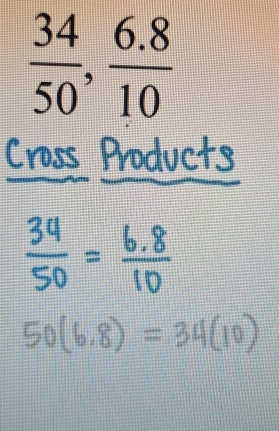  34/50 ,  (6.8)/10 