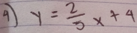 y= 2/3 x+4