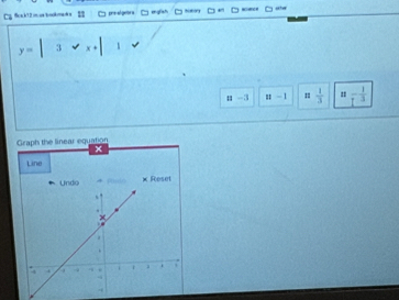 “w
y=|3
n-3 n-1  1/3  n- 1/3 
Graph the linear equation
x