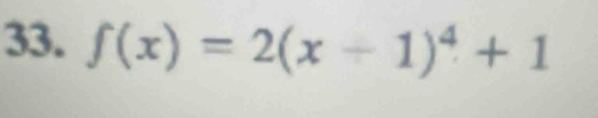 f(x)=2(x-1)^4+1