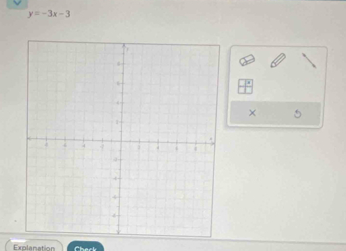 y=-3x-3
× 5
Explanation Check