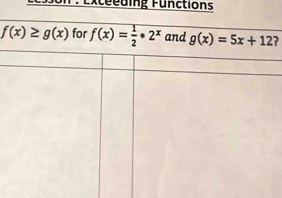 Exceeding Functions
?