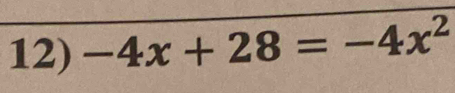 -4x+28=-4x^2