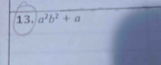 a^2b^2+a