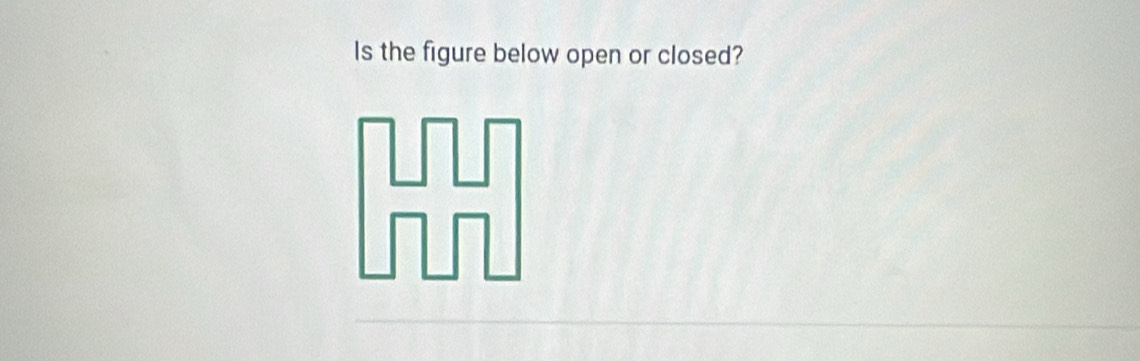 Is the figure below open or closed?