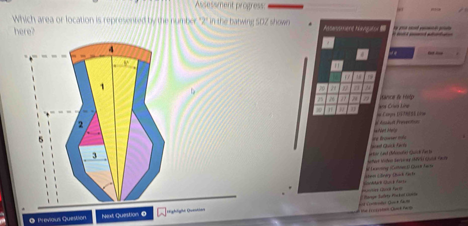Solved: Assessment progress: hey Which area or location is represented ...