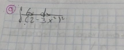 ④ ∈t frac 6xdx(2-3x^2)^2