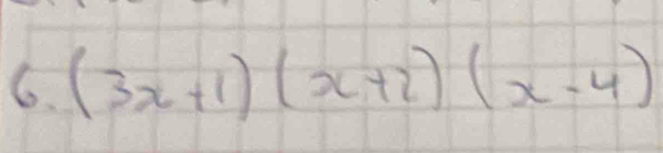 (3x+1)(x+2)(x-4)