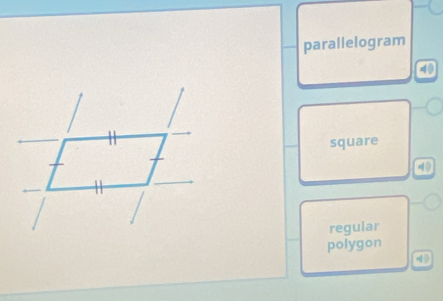 parallelogram
tD
square
49
regular
polygon
4