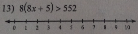 8(8x+5)>552