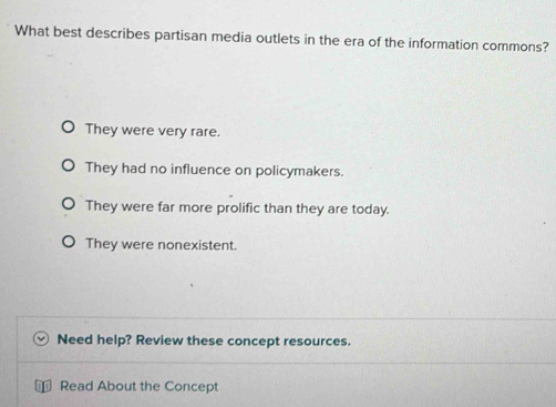 Solved: What best describes partisan media outlets in the era of the ...