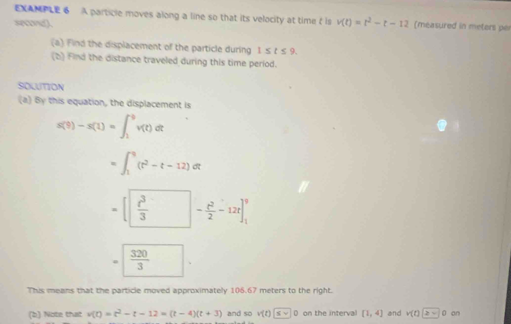 Solved: EXAMPLE 6 A particle moves along a line so that its velocity at ...