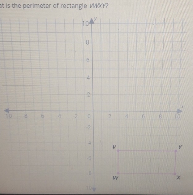 at is the perimeter of rectangle VWXY?