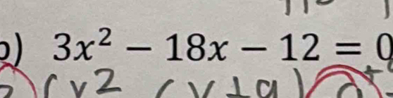 ) 3x^2-18x-12=0