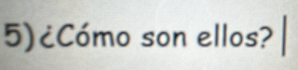 5)¿Cómo son ellos?